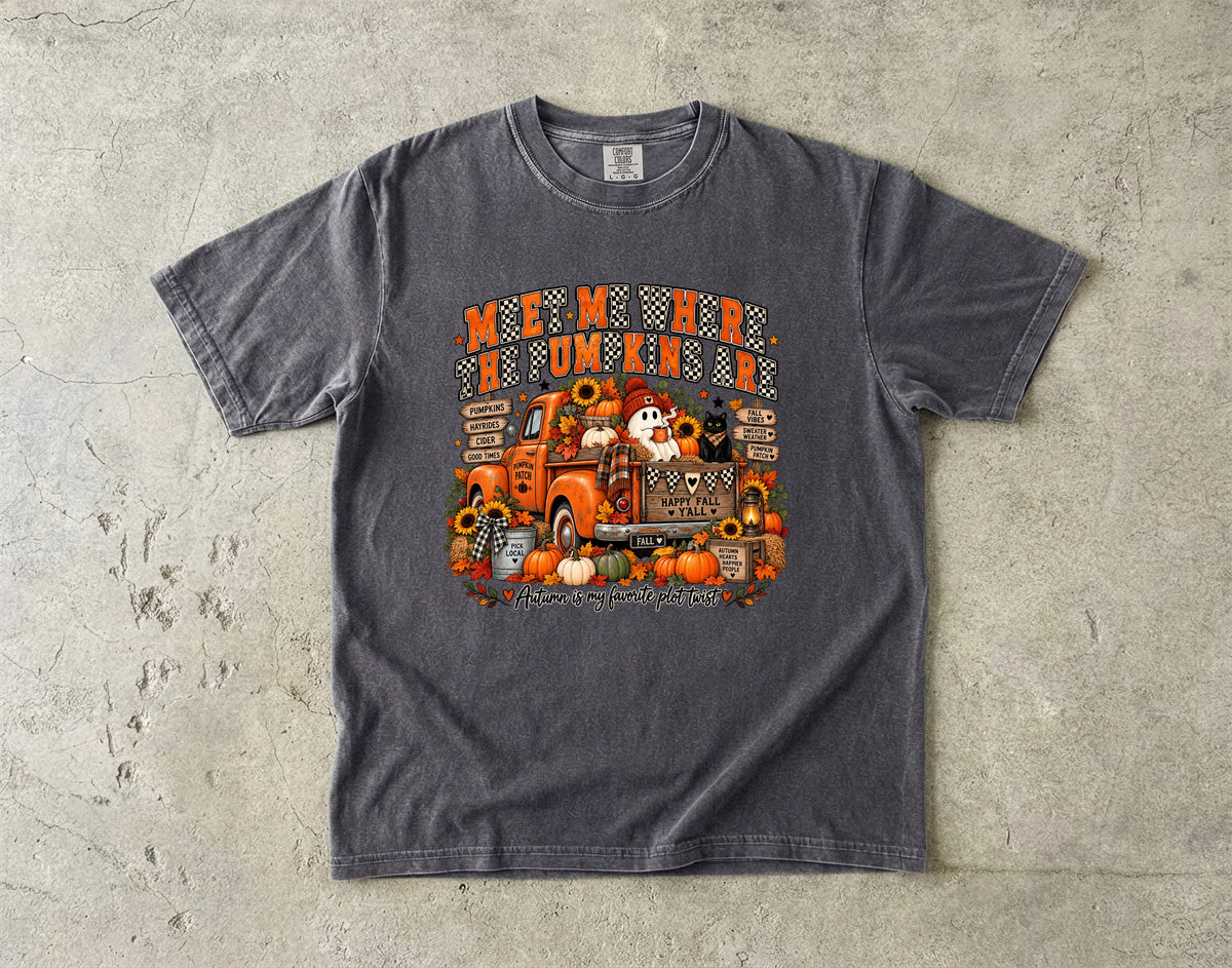 Meet Me Where the Pumpkins Are Shirt | Trendy Fall Ghost