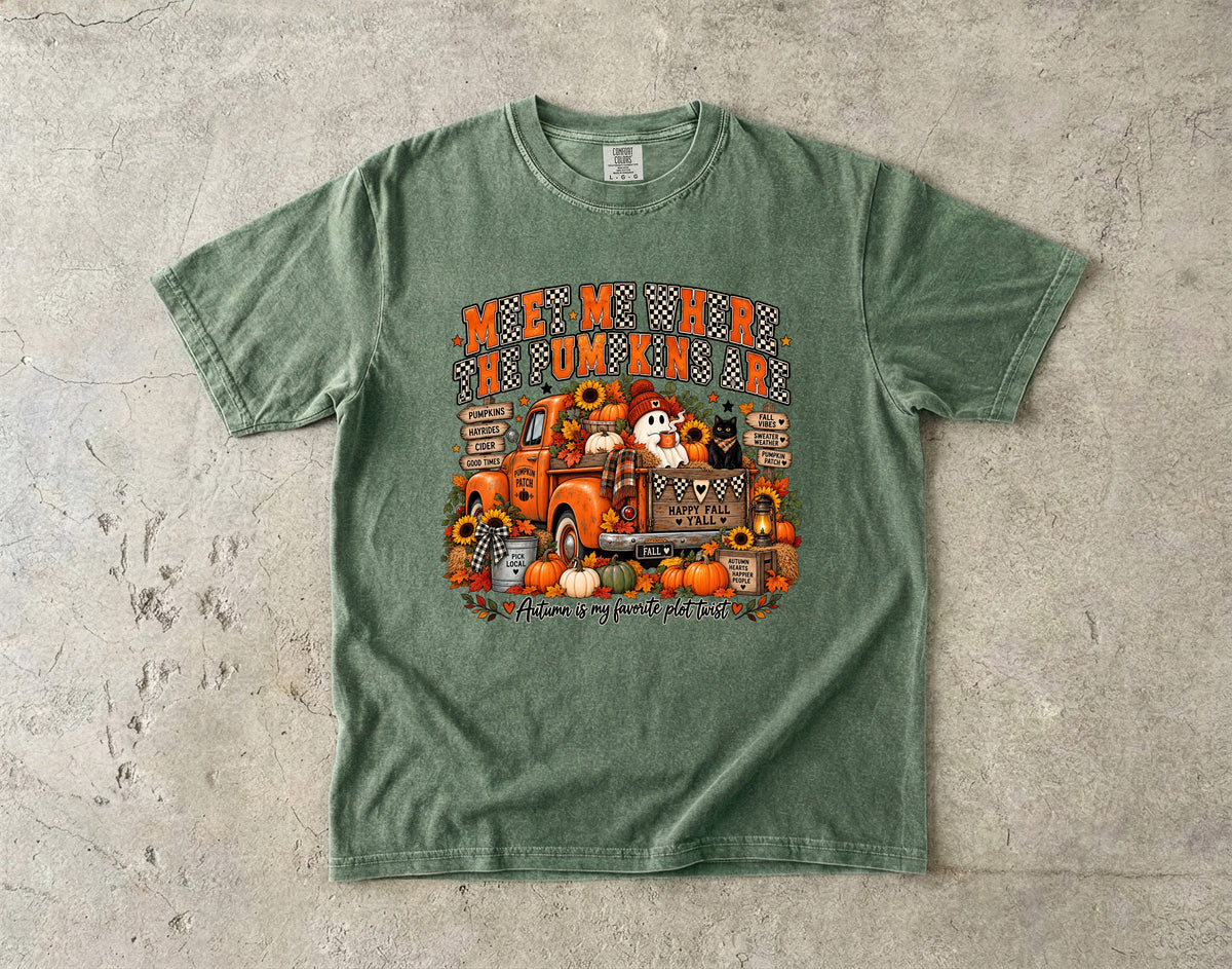 Meet Me Where the Pumpkins Are Shirt | Trendy Fall Ghost