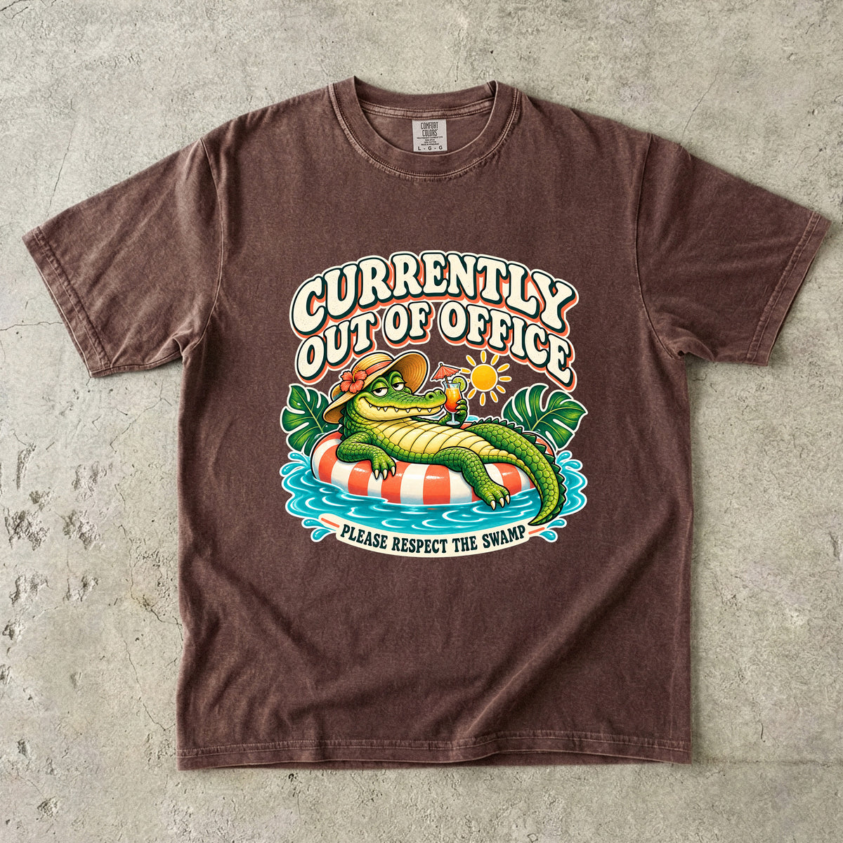 Currently Out of Office Please Respect the Swamp Shirt | Crocodile Tee