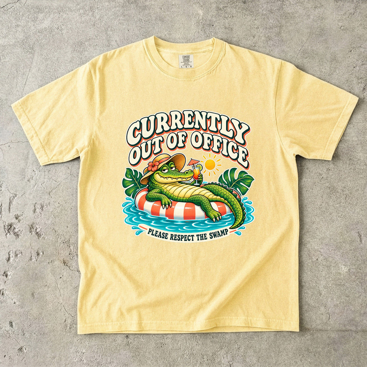 Currently Out of Office Please Respect the Swamp Shirt | Crocodile Tee