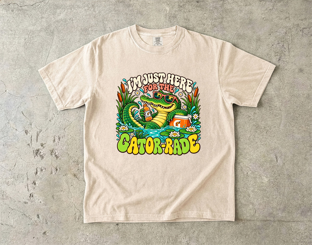 I'm Just Here for the Gator-Rade Shirt | Funny Crocodile Graphic Tee