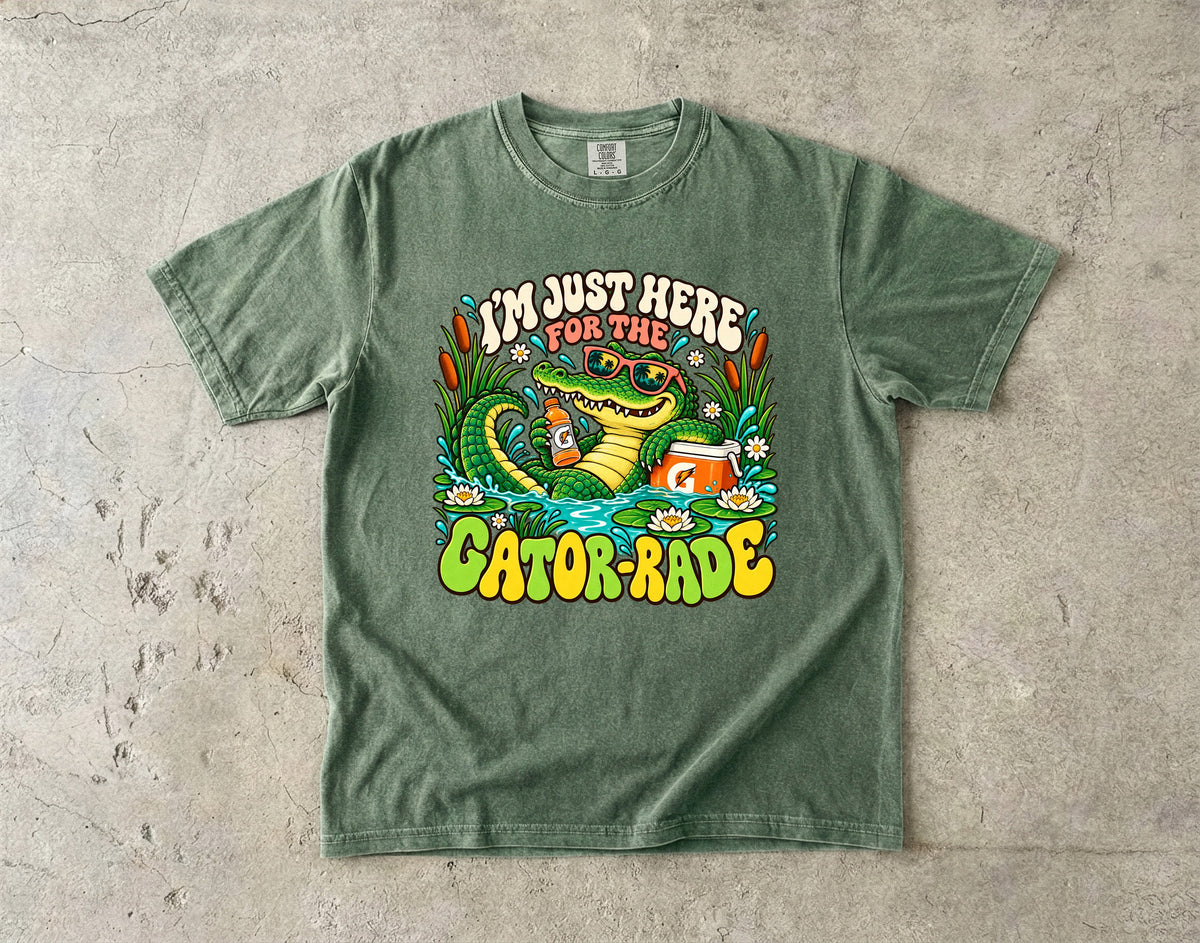 I'm Just Here for the Gator-Rade Shirt | Funny Crocodile Graphic Tee