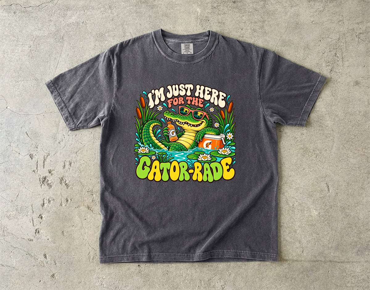 I'm Just Here for the Gator-Rade Shirt | Funny Crocodile Graphic Tee