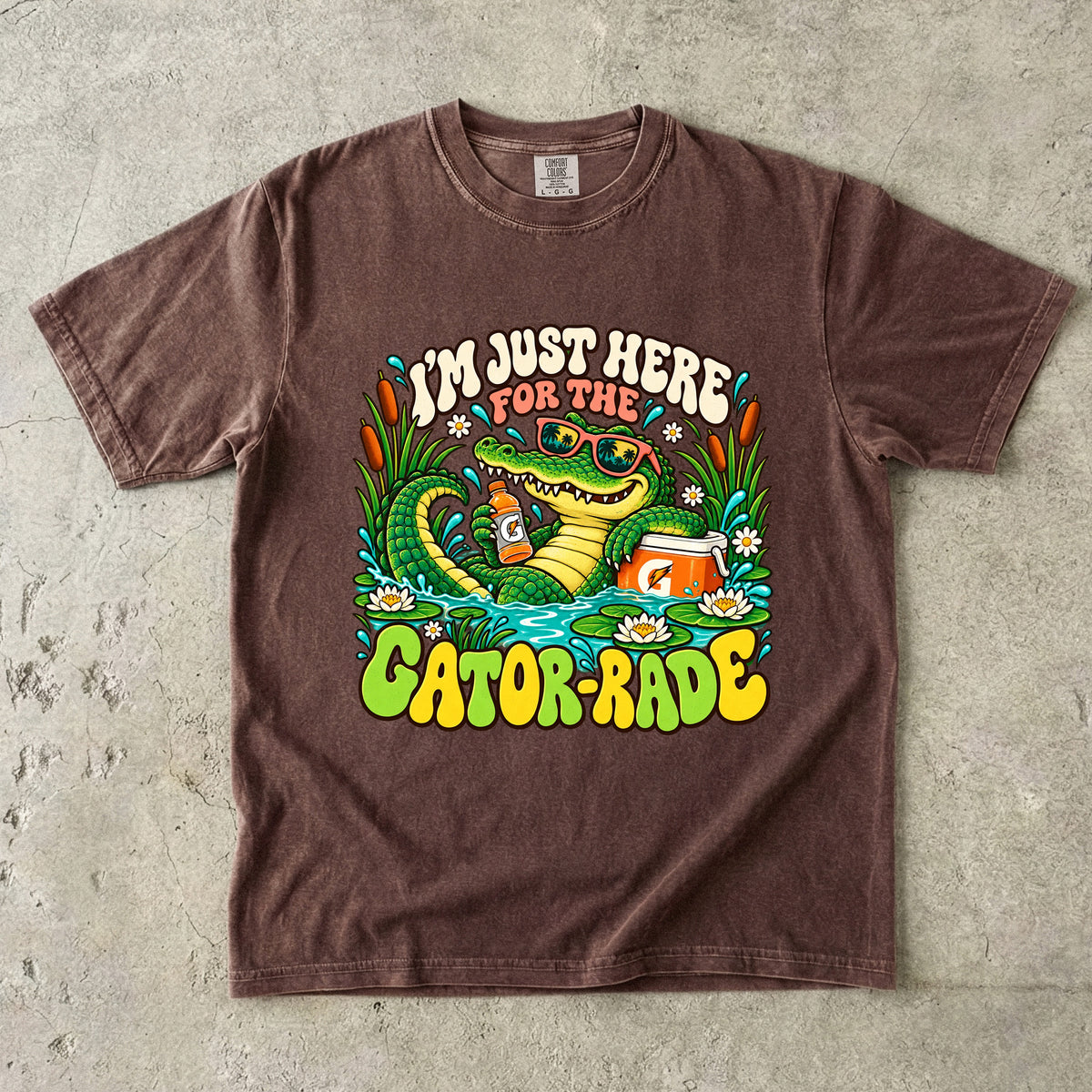 I'm Just Here for the Gator-Rade Shirt | Funny Crocodile Graphic Tee