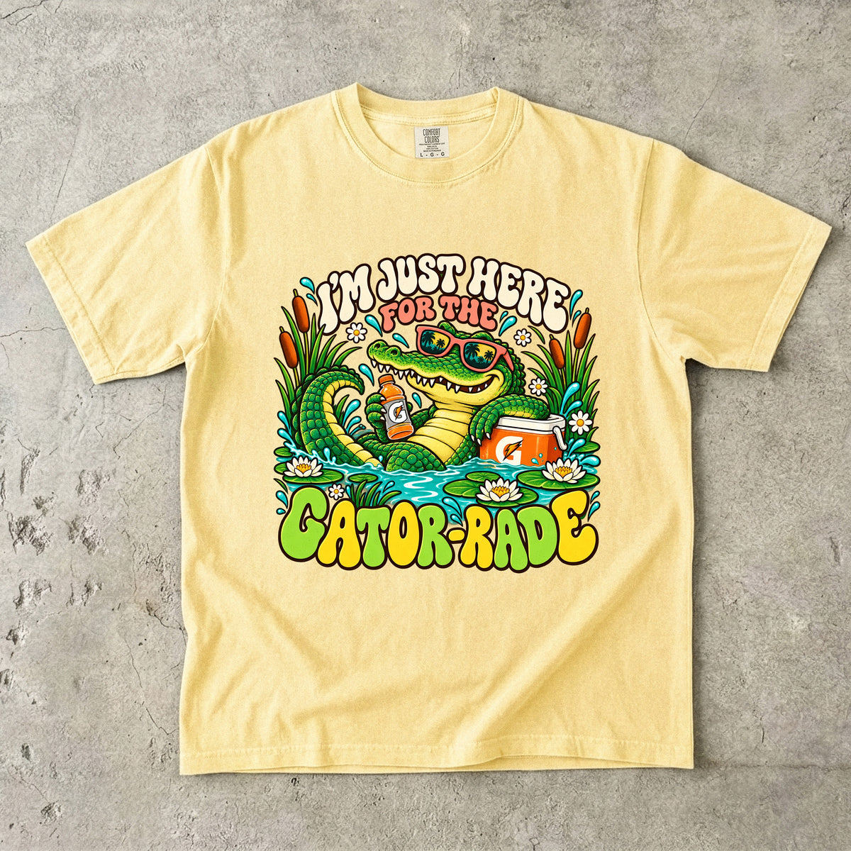 I'm Just Here for the Gator-Rade Shirt | Funny Crocodile Graphic Tee