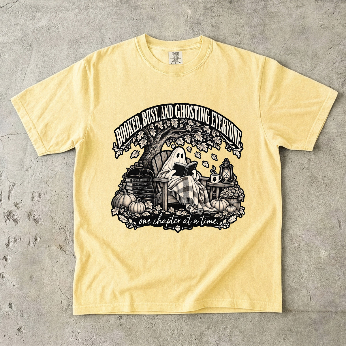 Booked Busy and Ghosting Everyone Shirt | Book Lover Ghost Tee