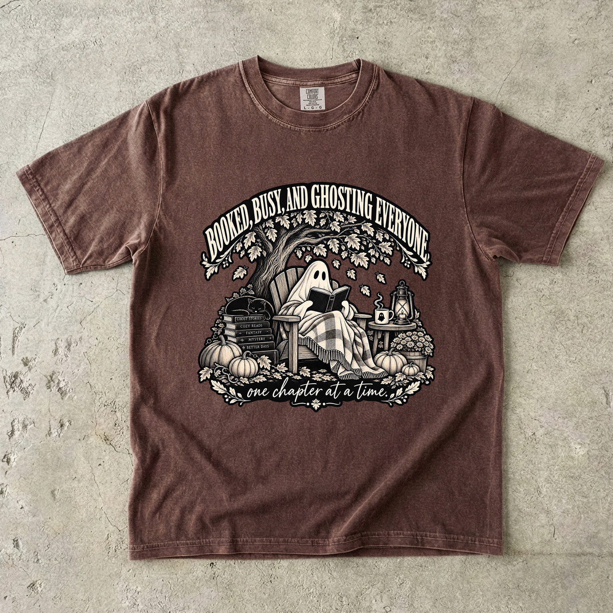 Booked Busy and Ghosting Everyone Shirt | Book Lover Ghost Tee