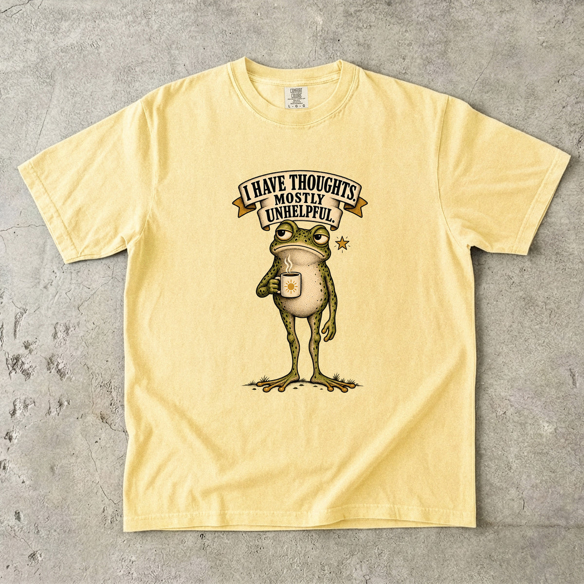 I Have Thoughts Mostly Unhelpful Shirt | Funny Frog T-Shirt