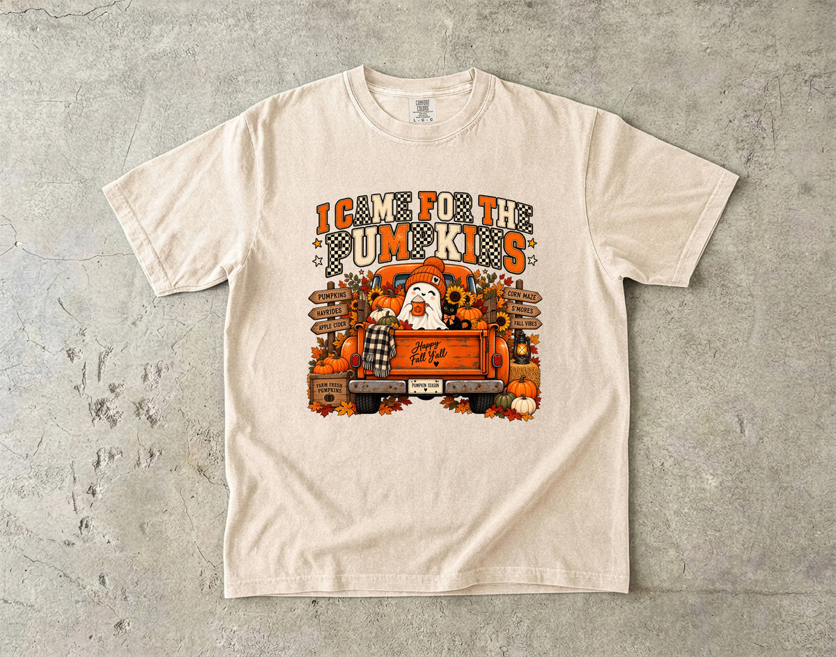 I Came for the Pumpkins Shirt | Cute Ghost Fall Graphic Tee