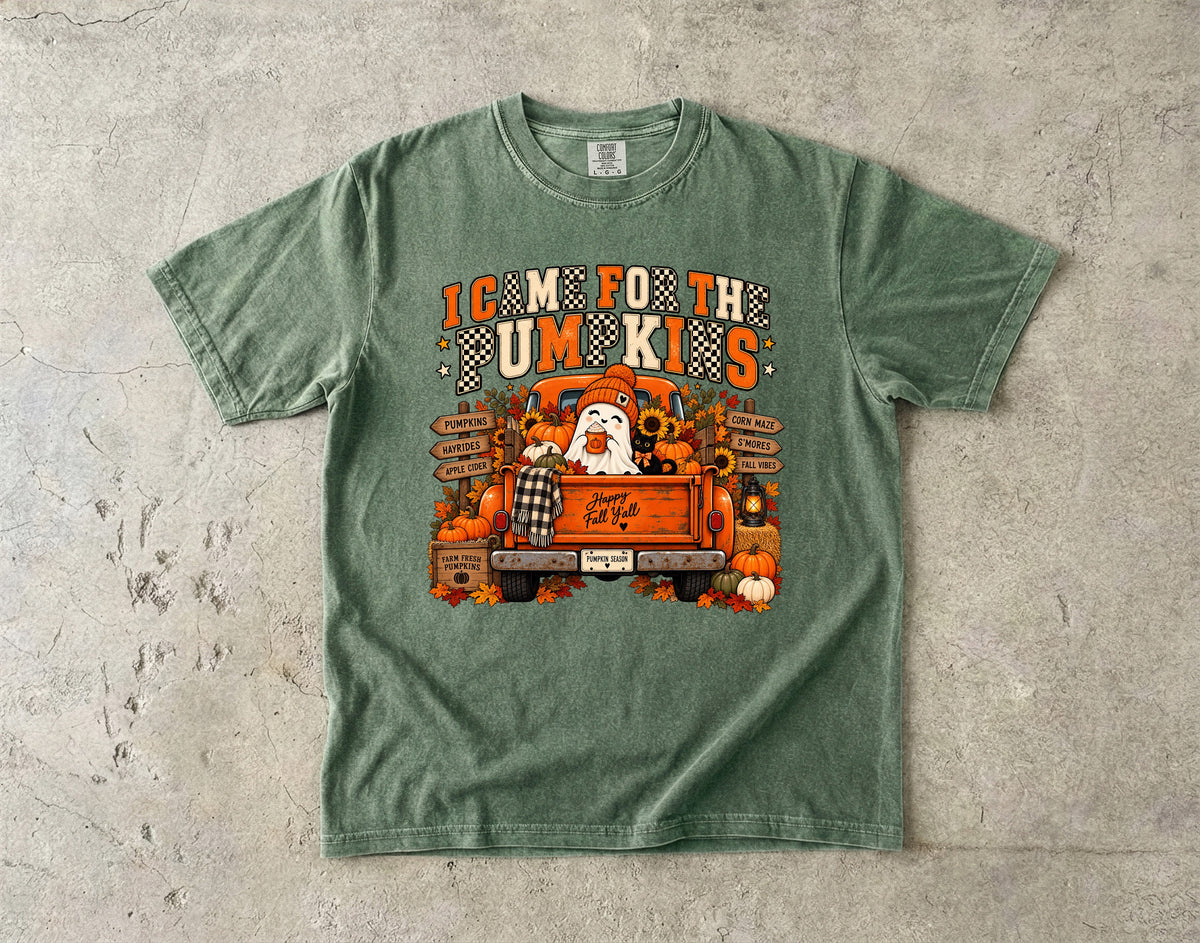 I Came for the Pumpkins Shirt | Cute Ghost Fall Graphic Tee