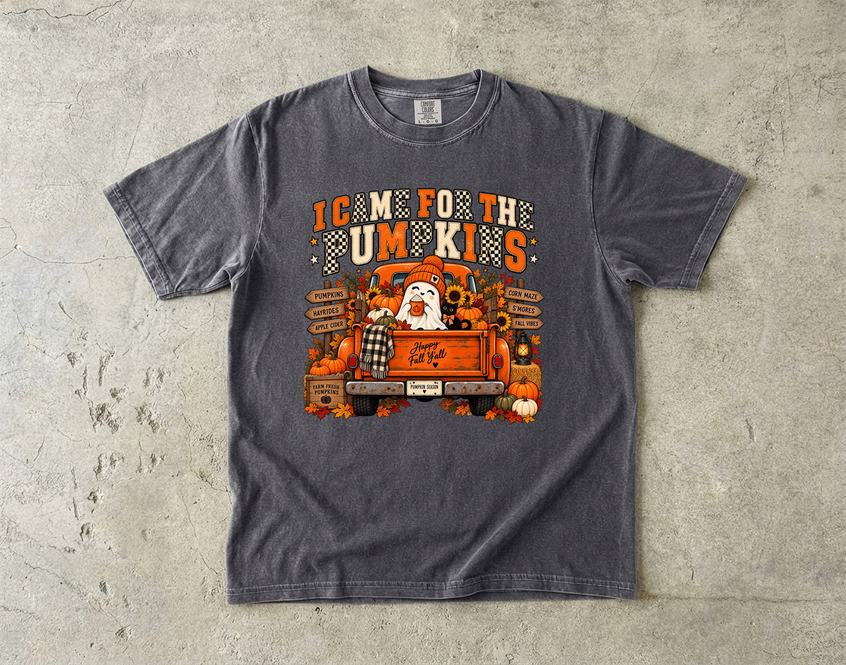I Came for the Pumpkins Shirt | Cute Ghost Fall Graphic Tee