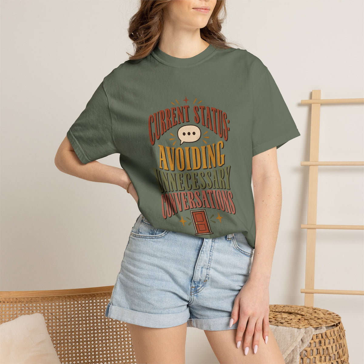 Avoiding Unnecessary Conversations Shirt | Funny Introvert Tee